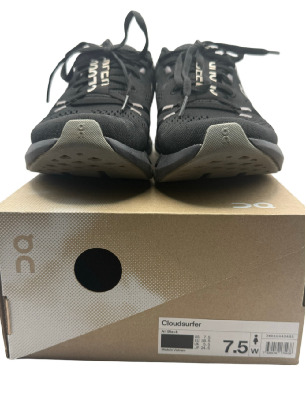 On Cloudsurfer Women’s 7.5 All Black Running Shoes 3WD10440485 w/ Box
